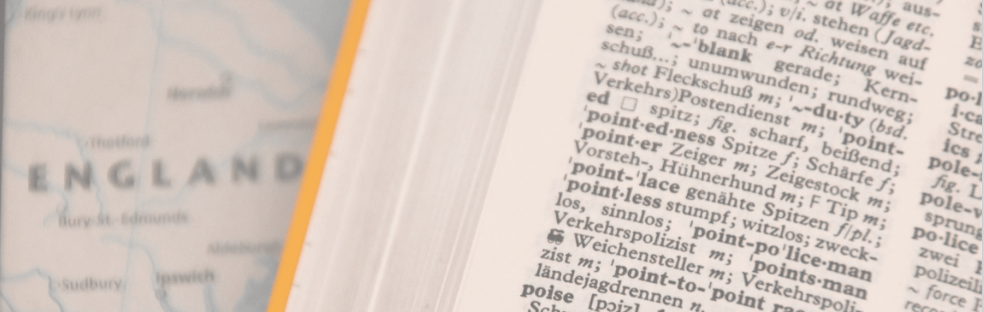 Close up of dictionary