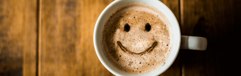 Happy coffee face